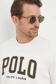 Кофта Polo Ralph Lauren чоловіча колір бежевий з аплікацією