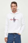 Кофта Polo Ralph Lauren чоловіча колір білий з капюшоном з аплікацією Кофта Polo Ralph Lauren чоловіча колір білий з капюшоном з аплікацією