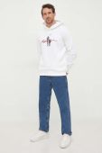 Кофта Polo Ralph Lauren чоловіча колір білий з капюшоном з аплікацією