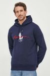 Кофта Polo Ralph Lauren чоловіча колір синій з капюшоном з аплікацією (3523068) Кофта Polo Ralph Lauren чоловіча колір синій з капюшоном з аплікацією (3523068)