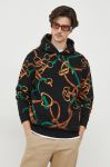 Кофта Polo Ralph Lauren чоловіча колір чорний з капюшоном візерунок