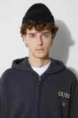 Кофта Guess Originals чоловіча колір чорний з капюшоном з принтом