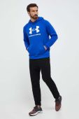 Кофта Under Armour чоловіча з капюшоном з принтом колір блакитний