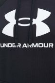 Кофта Under Armour чоловіча колір чорний з капюшоном з принтом (3532982)