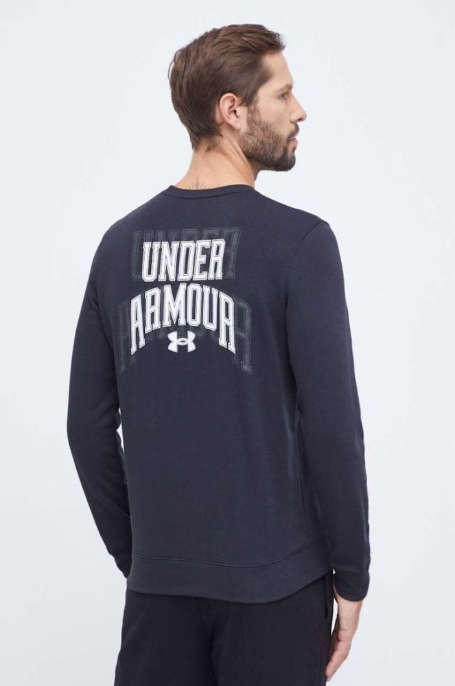 Кофта Under Armour чоловіча колір чорний з принтом фото 3