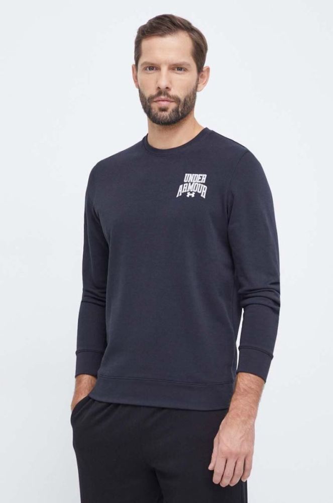 Кофта Under Armour чоловіча колір чорний з принтом фото 4