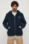 Кофта Barbour чоловіча колір синій з капюшоном однотонна