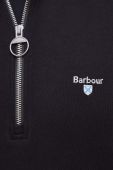 Бавовняна кофта Barbour чоловіча колір чорний однотонна