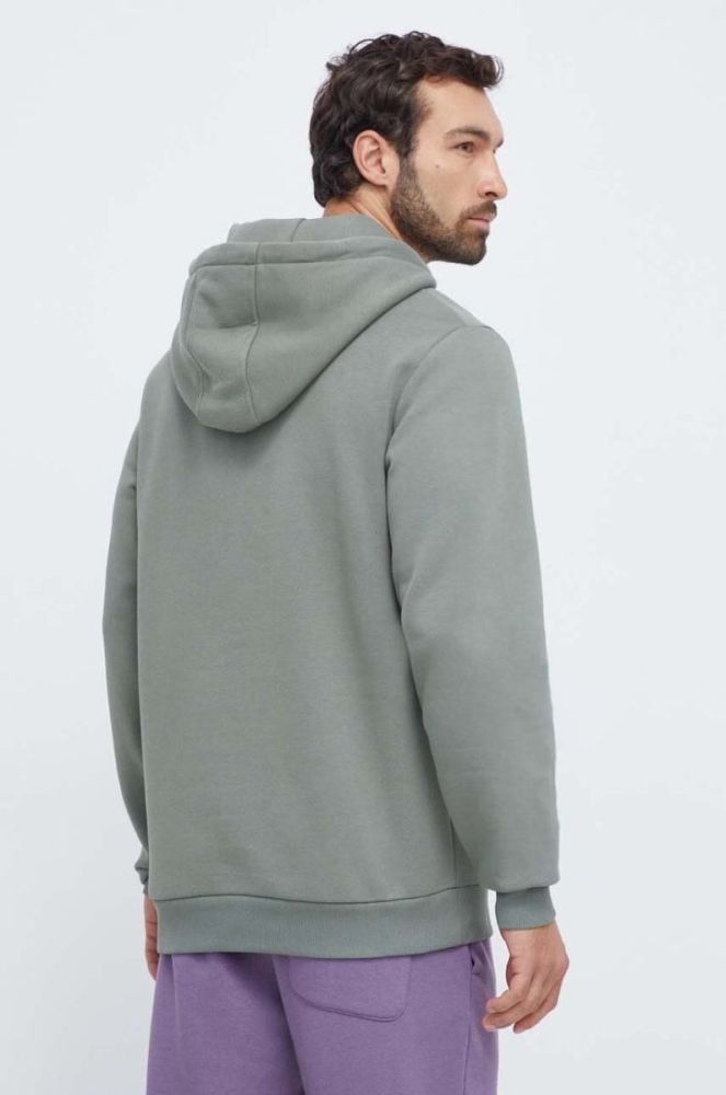 Кофта Colourwear чоловіча колір зелений з капюшоном з принтом фото 3