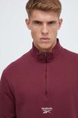 Кофта Reebok чоловіча колір бордовий з аплікацією