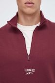 Кофта Reebok чоловіча колір бордовий з аплікацією