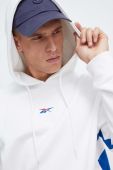 Кофта Reebok Classic чоловіча колір білий з капюшоном візерунок