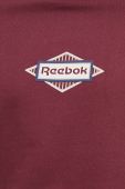 Бавовняна кофта Reebok Classic чоловіча колір бордовий з принтом