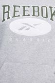 Кофта Reebok Classic чоловіча колір сірий з капюшоном з аплікацією (3553691)