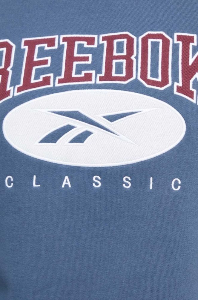 Кофта Reebok Classic чоловіча  з аплікацією колір блакитний фото 5