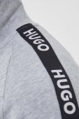 Бавовняна кофта лаунж HUGO колір сірий з аплікацією (3500020)