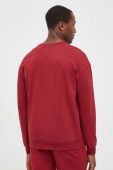 Бавовняна кофта лаунж HUGO колір бордовий з принтом