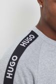 Бавовняна кофта лаунж HUGO колір сірий з аплікацією (3500068)