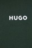 Кофта лаунж HUGO колір зелений з капюшоном однотонна (3500089)