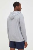 Кофта лаунж HUGO колір сірий з капюшоном однотонна