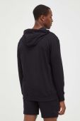 Кофта лаунж HUGO колір чорний з капюшоном однотонна (3500079)