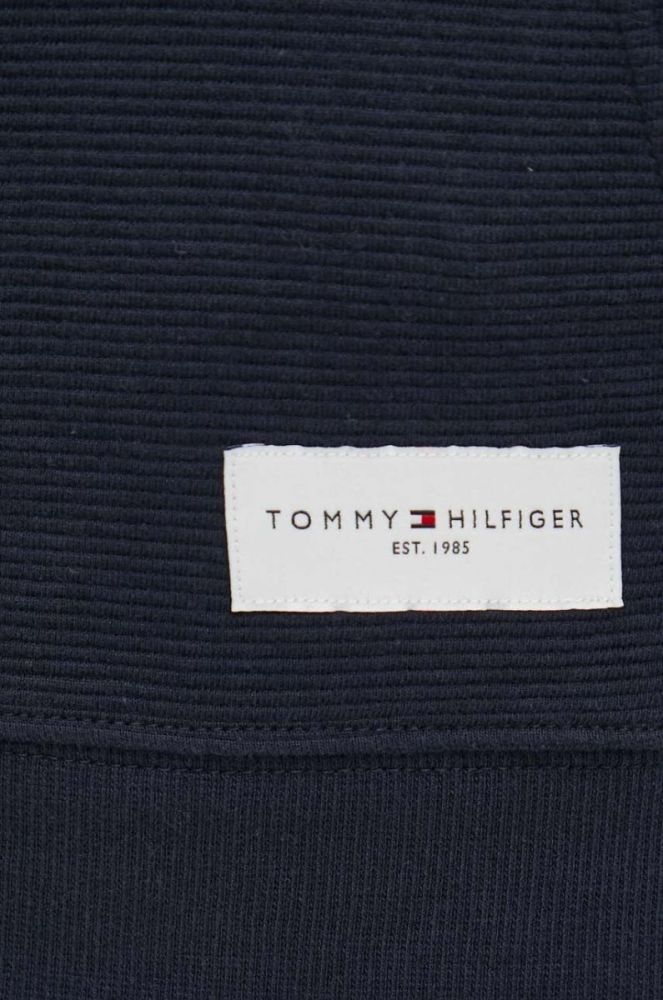 Бавовняна кофта лаунж Tommy Hilfiger колір синій з капюшоном з аплікацією (3570913) фото 5