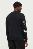 Бавовняна кофта Iceberg чоловіча колір чорний з аплікацією (3418809)