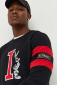 Бавовняна кофта Iceberg чоловіча колір чорний з аплікацією (3418813)