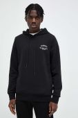 Кофта Iceberg чоловіча колір чорний з капюшоном з аплікацією