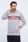 Кофта Ellesse чоловіча колір сірий з капюшоном з принтом (3624971)
