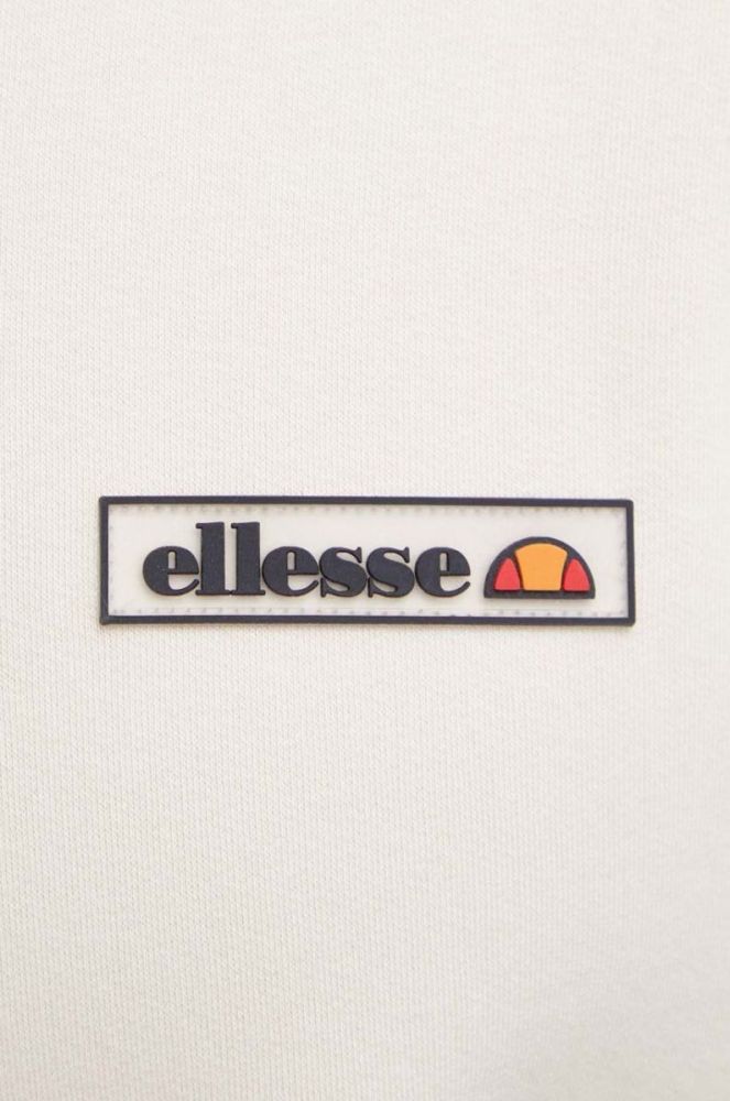 Кофта Ellesse чоловіча колір бежевий з капюшоном однотонна фото 5