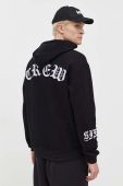 Кофта Sixth June чоловіча колір чорний з капюшоном з аплікацією (3517539)
