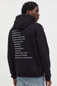 Бавовняна кофта The Kooples чоловіча колір чорний з капюшоном з принтом (3546185)