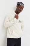 Кофта Rip Curl чоловіча колір бежевий з капюшоном з принтом Кофта Rip Curl чоловіча колір бежевий з капюшоном з принтом