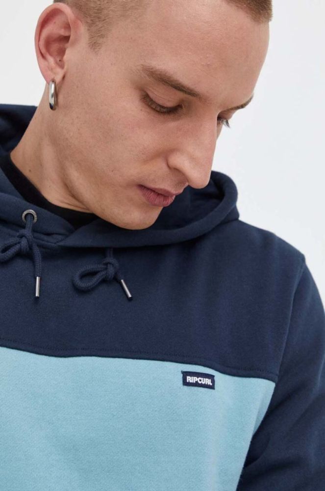 Кофта Rip Curl чоловіча колір синій з капюшоном візерунок фото 4