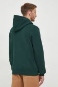 Кофта Gant чоловіча колір зелений з капюшоном однотонна