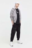 Кофта Karl Kani чоловіча колір сірий з капюшоном з принтом
