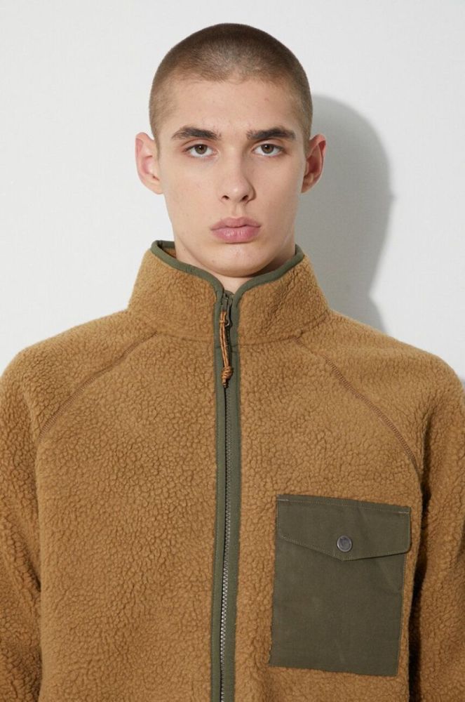 Кофта Fjallraven Vardag Pile чоловіча колір коричневий візерунок фото 5