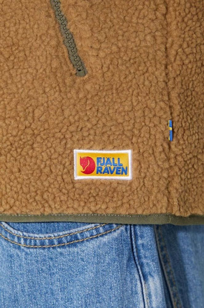 Кофта Fjallraven Vardag Pile чоловіча колір коричневий візерунок фото 6