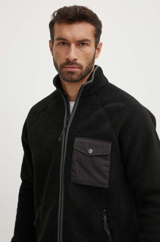Кофта Fjallraven Vardag Pile чоловіча колір чорний однотонна фото 4