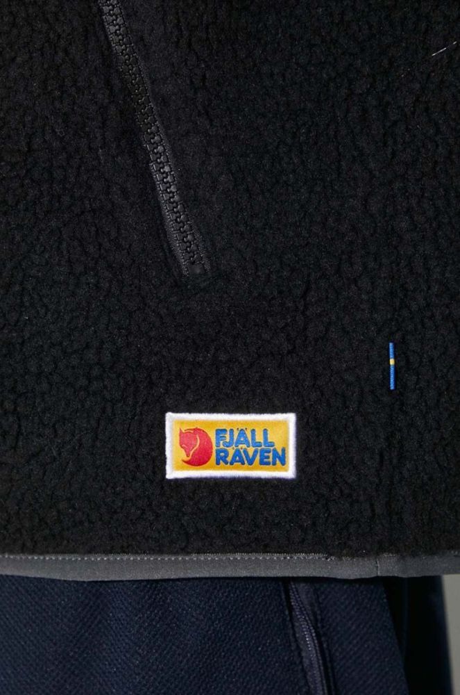 Кофта Fjallraven Vardag Pile чоловіча колір чорний однотонна фото 6
