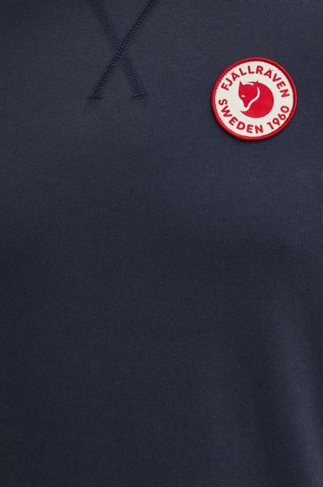 Бавовняна кофта Fjallraven 1960 Logo чоловіча колір синій однотонна фото 5