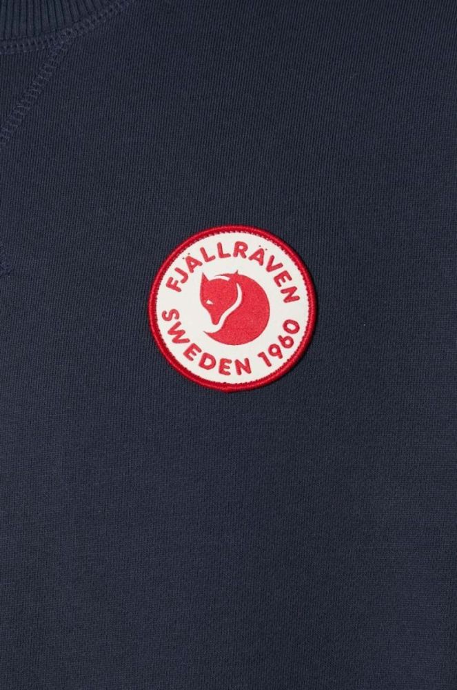 Бавовняна кофта Fjallraven 1960 Logo чоловіча колір синій однотонна фото 6