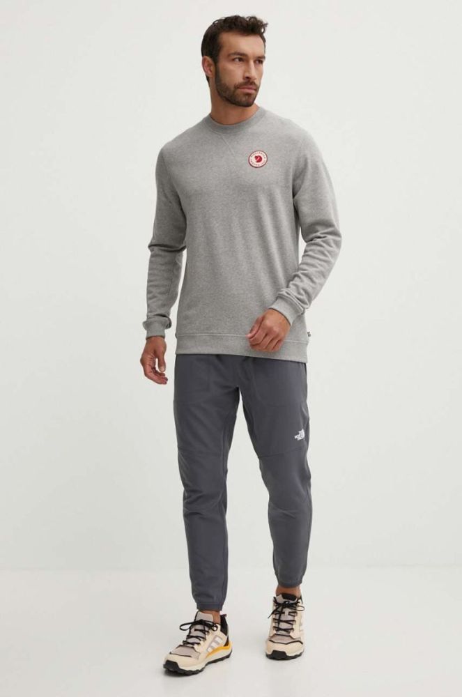 Бавовняна кофта Fjallraven 1960 Logo чоловіча колір сірий меланж фото 2