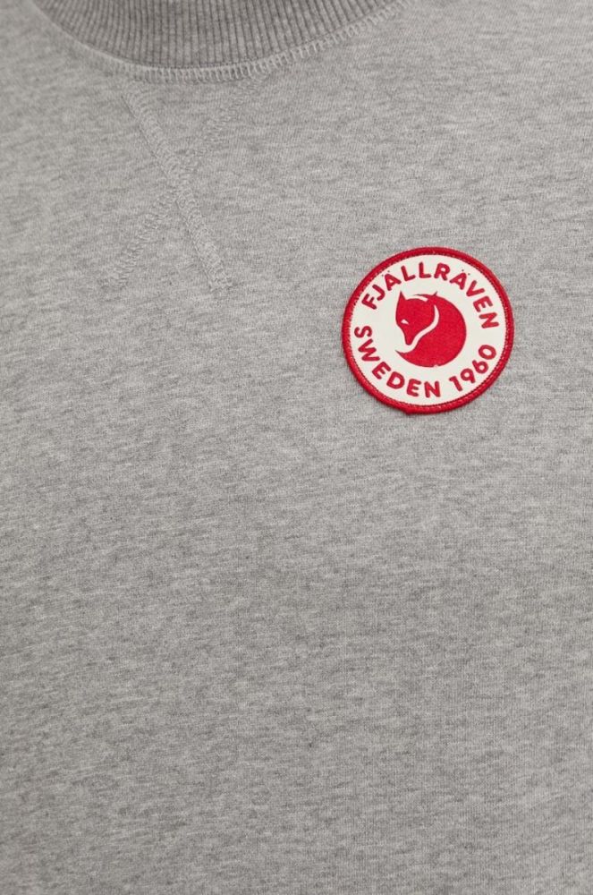 Бавовняна кофта Fjallraven 1960 Logo чоловіча колір сірий меланж фото 5