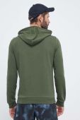 Кофта Reebok чоловіча колір зелений з капюшоном однотонна