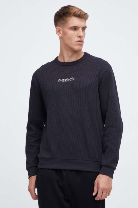 Кофта Reebok чоловіча колір чорний однотонна (3550030)