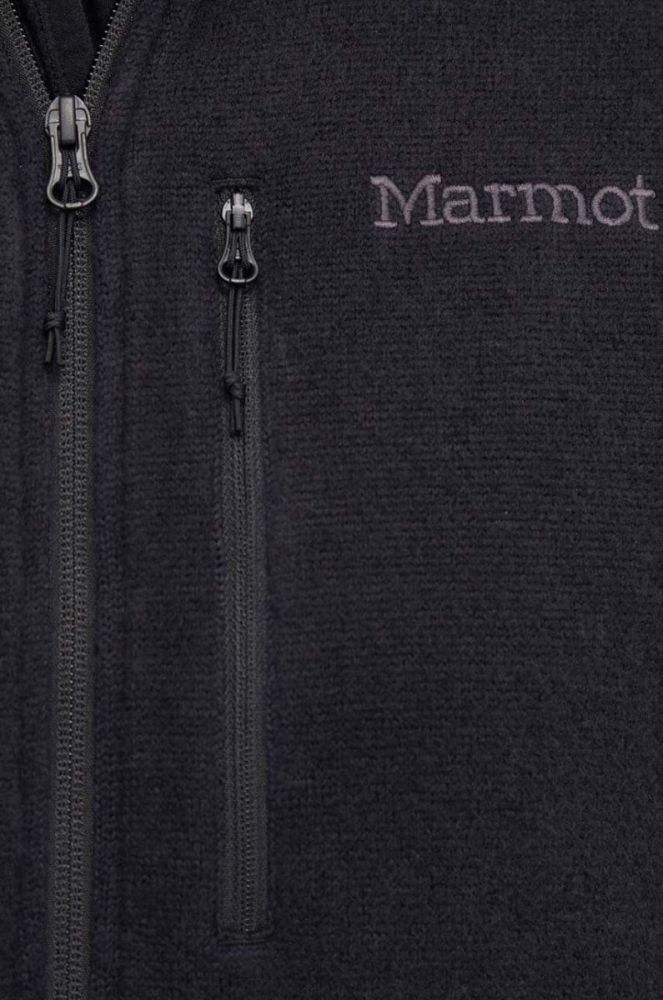 Спортивна кофта Marmot Drop Line колір чорний однотонна фото 5