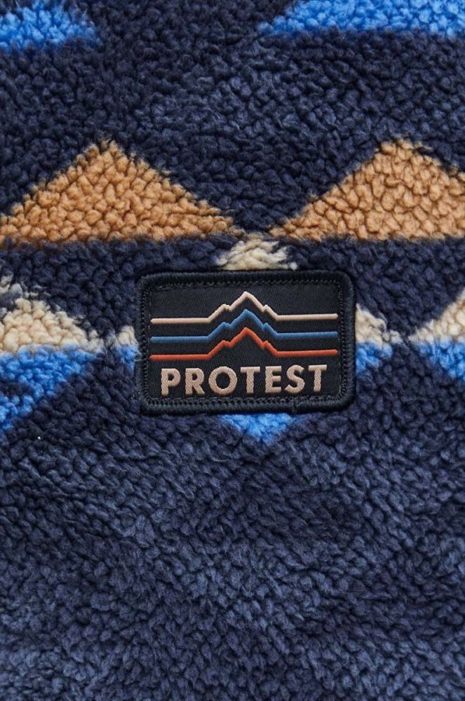 Кофта Protest чоловіча колір синій з капюшоном візерунок фото 5