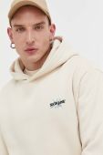 Кофта Sixth June чоловіча колір бежевий з капюшоном з принтом (3537498)